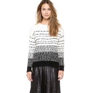 Vince Textured Stripe Wool Blend Sweater
